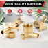 EFIELD Pex 1/2 Inch x 1/2 Inch Female NPT Drop-ear Elbow, Barb Crimp Brass Fitting, Pack of 2 (PEX1807154)