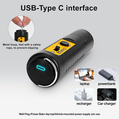 Mini Cordless Electric Screwdriver, Rechargeable with 10 Bits & 2 Extended Bits, USB Cable, Magnetic Hex Chuck