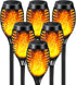 Solar Lights Outdoor 6 Pack, Solar Torch Light with Flickering Flame, Waterproof