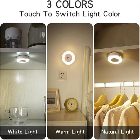 LDGSUPH Dimmable Use(5Pcs) Fit for LED Touch Control Baby Night Light - USB Rechargeable Wireless Portable Nursery Lamp