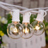 Afirst White Outdoor String Lights 25FT with 27 Globe Bulbs Vintage Incandescent