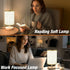 EZIYIN Bulb Desk Lamp LED Included, Small Bedside Table Lamp Plug-in - Classic Wood Base with Flaxen Fabric Shade
