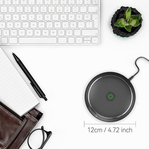 CMTECK Conference USB Microphone, Computer Desktop Mic with Mute Function, Omnidirectional Condenser PC Mic