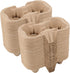 HOZEON 100 Pack 2-Cup Pulp Fiber Drink Carrier, to Go Coffee Cup Holder, Disposable Drink Carrier Tray for Hot or Cold