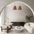 5.9in Clip-On Chandelier Lamp Shades Cone Imitation Rattan Lamp Shades Replacement Clip on Lamp Shade for Floor Lamp