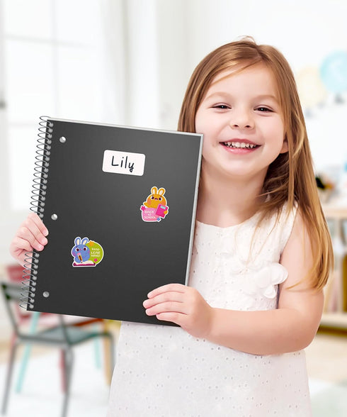Dunwell 1-Subject Spiral Notebook, Black Plastic Cover, 100 Sheets (200 Pages) Wide Rule, 8x10.5 Paper