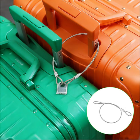 Fyntave 5 Packs 2mm 12 Inch Security Cable with Loops Stainless Steel Cable Vinyl Coated Hanging Travel Security Cables