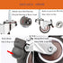 Stem Caster Wheels with 5/16" x 1-1/2" Stem Sockets, TPR Replacement Swivel Casters for Carts and Furniture