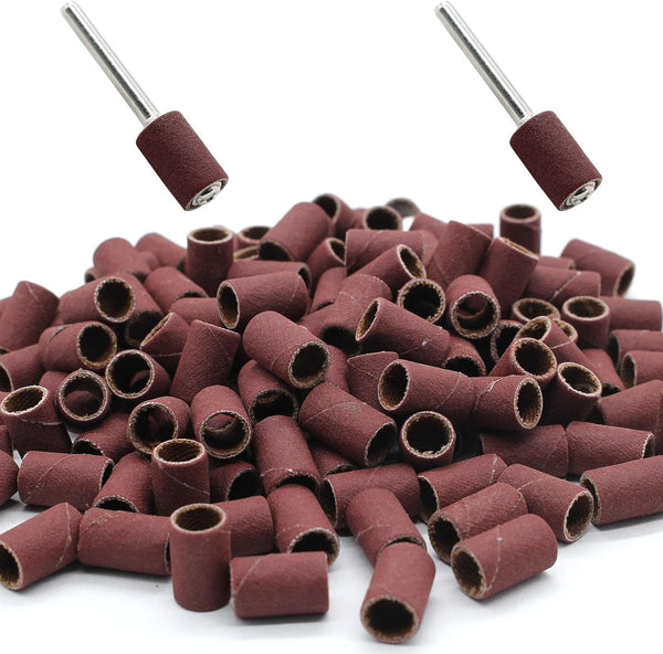 120 PCS 1/4 Inch Sanding Sleeves, 320 Grit Sanding Drum and Sleeves Set, Oxide Sandpaper