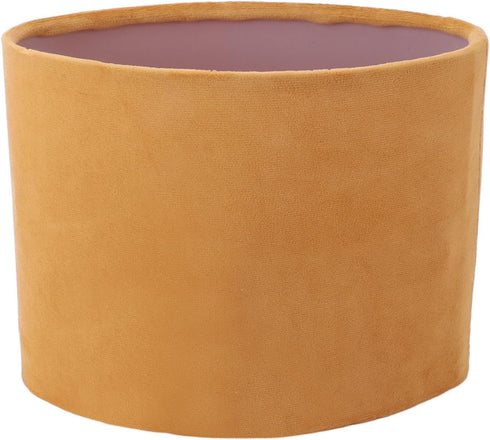 E27 E14 FTVOGUE Floor Lamp Shade, Lint Material Oval Design, Soft Light for Eye Care, Fits Lamps for Home Decor (Gold)