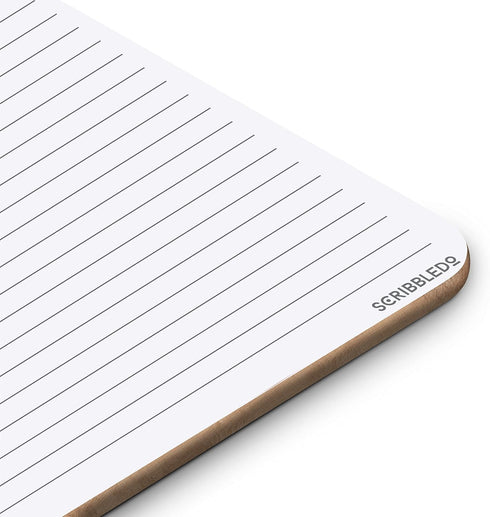 Scribbledo Dry Erase Notebook, College Ruled Lined Board 9"x12", Reusable Lined Erasable Writing Note Pad
