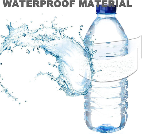 MR-LABEL 8.11"2" (100 500 Waterproof Matte White Water Bottle Labels for Inkjet/Laser Printer Self-Adhesive Wraparound