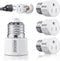 E26/E27 3 Prong Light Bulb Socket Adapter, Polarized Light Socket to Plug Converter for Patio, Garage, Porch