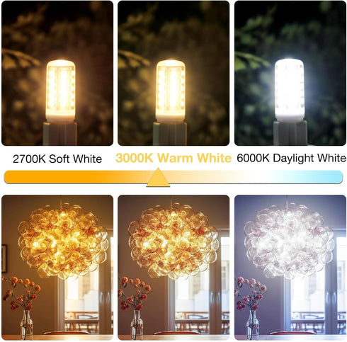 6 Pack Dimmable G9 Bulb 4W 40 3000K T4 G9 G9 Bulb 450LM, 120V dalattin LED Equivalent Watt, Warm White, Bi-pin Base