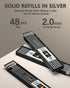 Nicpro 2mm Welder Mechanical Pencil Set with 24PCS Silver Refills, Metal Lead Holder for Welding, Cutting, Woodworking
