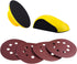 Hook and Loop Hand Sanding Block, 5 Inch Mouse and Round Sanding Holder, 2 PCS for Woodworking Sandpaper Holder