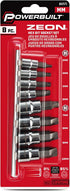 Powerbuilt 8 Pc. 3/8" Drive SAE Zeon Hex Bit Socket Set - Hand Tools, Sockets for 3/8" Drive