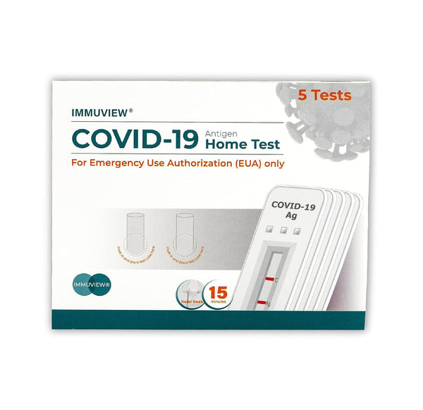 ImmuView COVID-19 Antigen Home Test, FDA EUA At-Home Self Test, Non-invasive Nasal Swab,