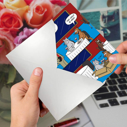 NobleWorks Funny Anniversary Card with Envelope, Cartoon Marriage Humor, Spouse Notecard for Anniversary
