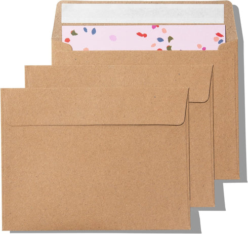 Pack It Chic - 4” X 6” Kraft A6 Envelopes (110 Count) for Invitations, Postcards, Weddings, and Letters