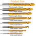 YUENTOEN Twist Drill Bits - 8Pcs Serrated Drill Bit Set, Titanium Coated HSS Sharp 3-10mm Carpenter Hacksaw Drill Bit Spiral Saw Drill Bit for Wood Woodworking Steel Metal Plastic Screw Hole Saw