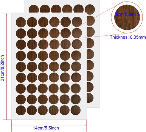 21mm 2 PC-285 Aopin Screw Hole Stickers PVC Covers Self Adhesive, Decorative Stickers Screws Covers Caps Great
