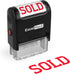 ExcelMark Sold Self Inking Rubber Stamp, Red Ink (A1539)