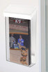Marketing Holders Outdoor Brochure Holder Box Clear with White Lid for 4" x 9" Trifolds