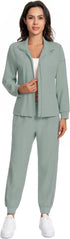Milarlv 4 Mastectomy Zip Jacket Coat with Drain Pockets After Post Breast Surgery Lightweight Warm Up Tops Shirt