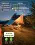 32.8 4 1 8 Solar Camping String Lights, FT Fairy String Light, in Portable Waterproof Camp LED Lamp with Lighting