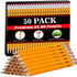 V-Opitos Wood-Cased #2 HB Pencils, 50 Pack Pre-Sharpened Yellow Pencils with Top Erasers for School Supplies