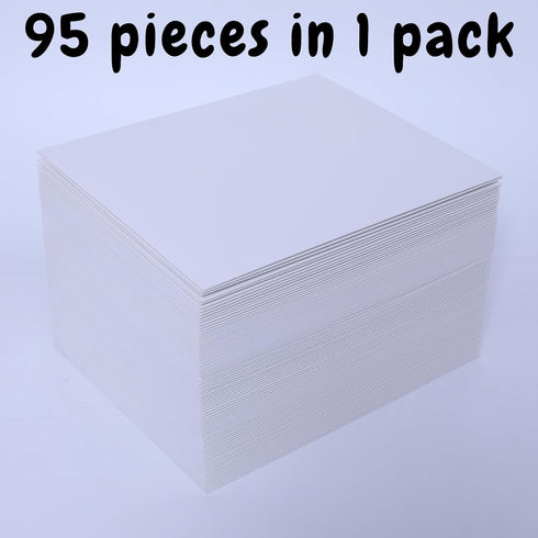 Two-Pocket Folders, White Glossy Laminated Paper Folder, Letter Size, Holds 100 Sheets, Box of 95