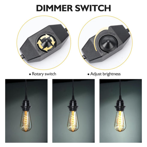 4.75ft E26/E27 Heater Lamp Base,Heat Lamp Holder Hanging Lantern Pendant Light Lamp Cord Cable Socket (Single Lamp
