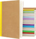 Gwybkq A5 Lined Kraft Composition Notebooks Bulk 40 Pcs (5.5x8.3) College Ruled with Rainbow Spine, 60 Pages