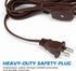 OHLECTRIC Set 8 18/2 SPT-1 Brown Lamp Power Cord with Rotary Switch, Ft AWG Replacement Wire, Stripped & Tinned Ends