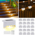 20 Pack Solar Deck Lights Outdoor Small Waterproof LED Step Lamp Outside