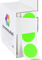 ChromaLabel 1 Inch Round Permanent Color Code Dot Stickers, 1000 Labels per Dispenser Box, Fluorescent Green