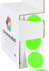 ChromaLabel 1 Inch Round Permanent Color Code Dot Stickers, 1000 Labels per Dispenser Box, Fluorescent Green