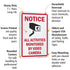 SmartSign Metal Sign 10 x 7 inch “Notice - All Activities Monitored By Video Camera”, Rustproof Aluminum, Red, Black,