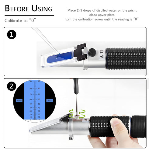 0-90% Brix Meter Refractometer - V·RESOURCING Portable Hand Held Sugar Content Measurement Tool