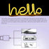 Neon Light, LED Hello Neon Word Sign, Decorative Lights for Kids Room, USB Battery Powered, Warm White