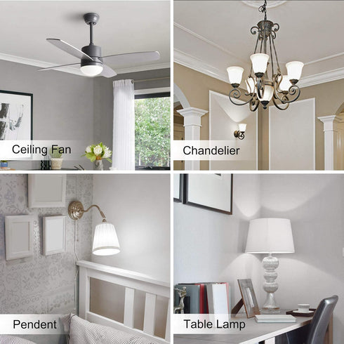 Cotanic 8 Pack Ceiling Fan Light Bulb, 5000K Daylight, E26 Base A15 LED, 60W Equivalent, 600lm, Non-Dimmable