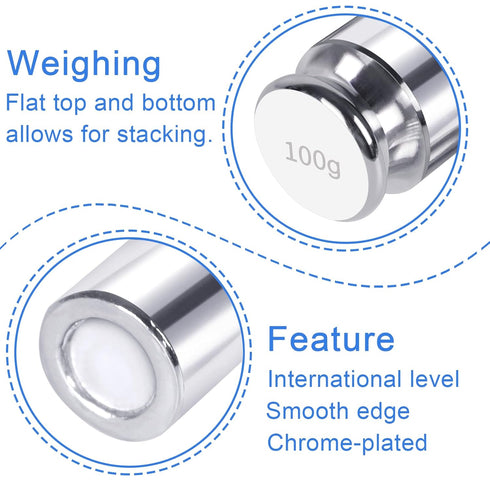 QP Calibration Weights, 100 Gram OIML Class M1 High Precision Stainless Steel Scale Weights for Digital, Kitchen,