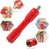 8-in-1 Faucet and Sink Installer Multi-purpose Wrench Tool for Bathroom, Kitchen Plumbing Repair (Red)