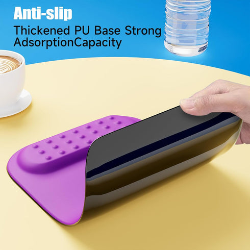 memzuoix Purple Ergonomic Mouse Pad with Wrist Rest, Premium Memory Foam Cushioning, Non-Slip Base for Home Office
