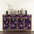 17.5" 393.7", Black Purple Wallpaper Peel and Stick, Dark Floral Skull Contact Paper x Vintage Rose Gothic Flowers Wall