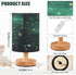 YANENDIE Green Starry Night Bedside Table Lamp, Nightstand Lamp with Linen Fabric Shade - Wooden LED Desk Lamps