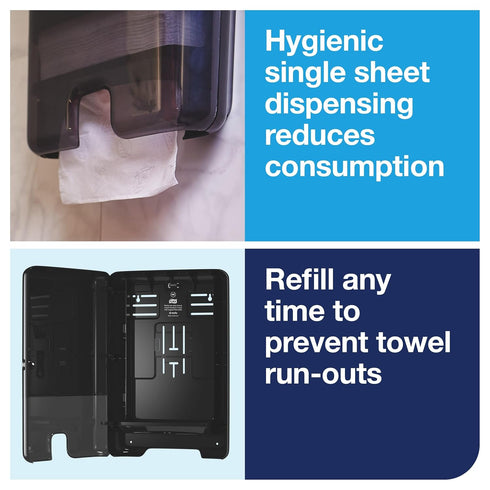 H2, 553028 Tork Xpress Multifold Hand Towel Dispenser Black One-at-a-Time Dispensing, Elevation Range