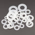 550PCS Nylon Flat Washer Assortment Kit for M2 M2.5 M3 M4 M5 M6 M8 M10 Screw/Bolt (White)