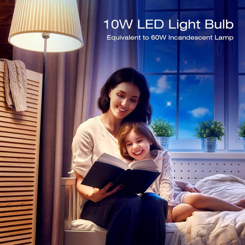 SUNNEST Color Changing LED Light Bulb, 900LM Dimmable E26 10W (60W Equivalent) RGBW, Mood Light with Remote, 120 Colors